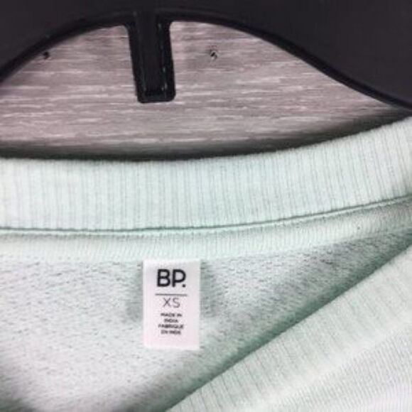 BP. Blue Puff Sleeve Sweatshirt light green size XS - Picture 5 of 6